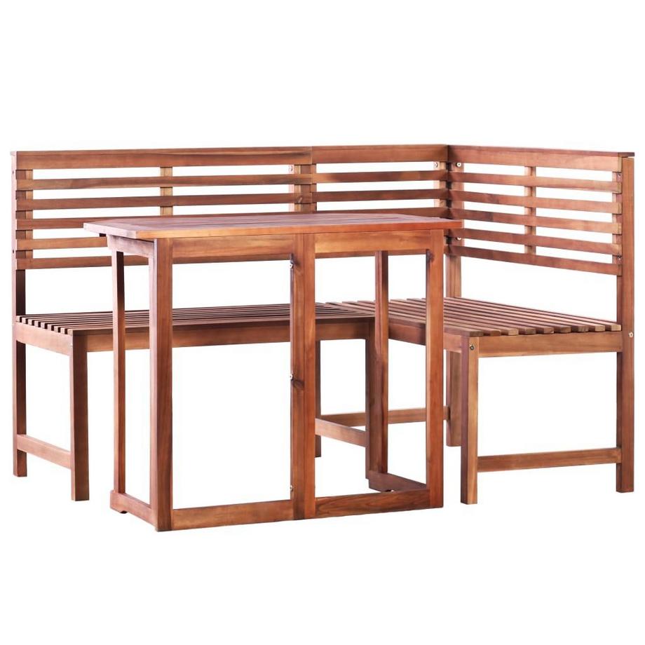 VidaXL Ensemble table et banc bois  