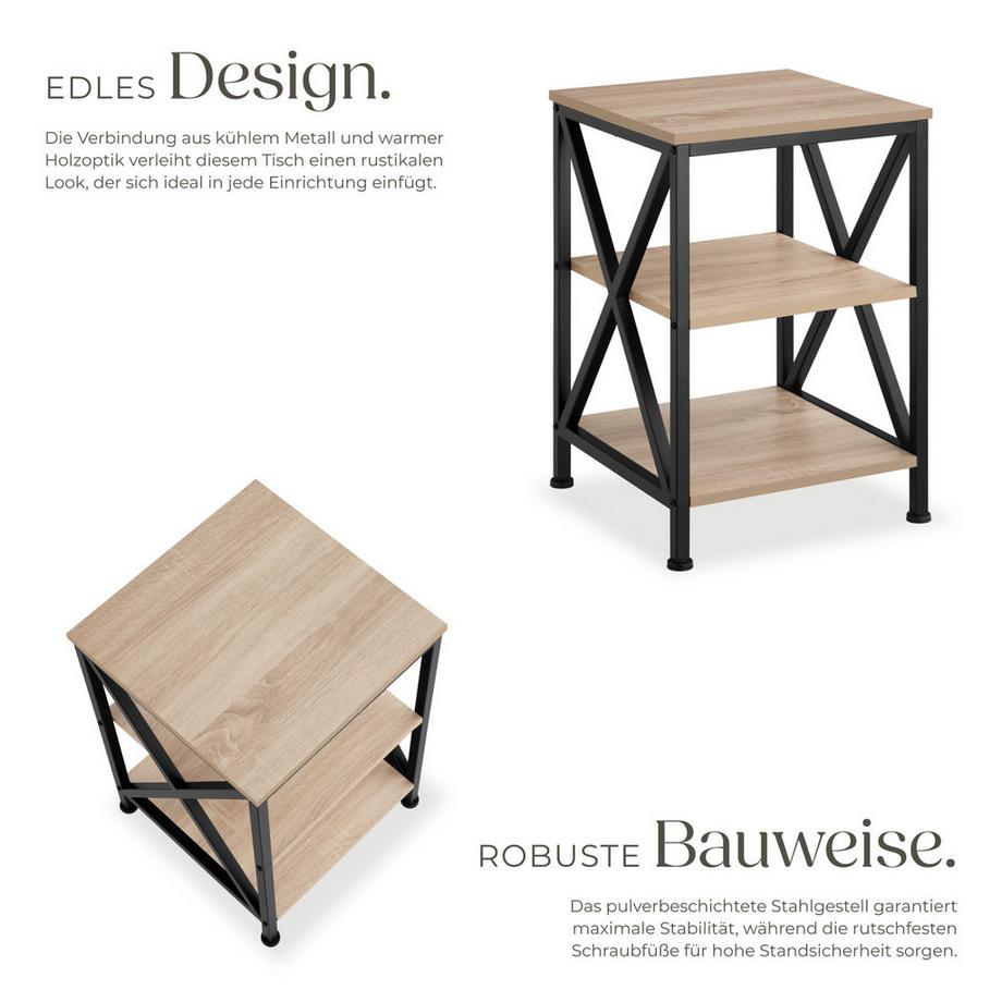 Tectake Table d'appoint NOTTINGHAM style industriel  