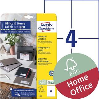 Avery-Zweckform Avery-Zweckform Étiquettes universelles Avery Zweckform 105 x 148 mm, 10 feuilles/40 étiquettes  