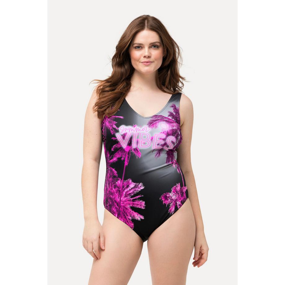 Ulla Popken Costume da bagno Summer Vibes senza coppe arricciatura  