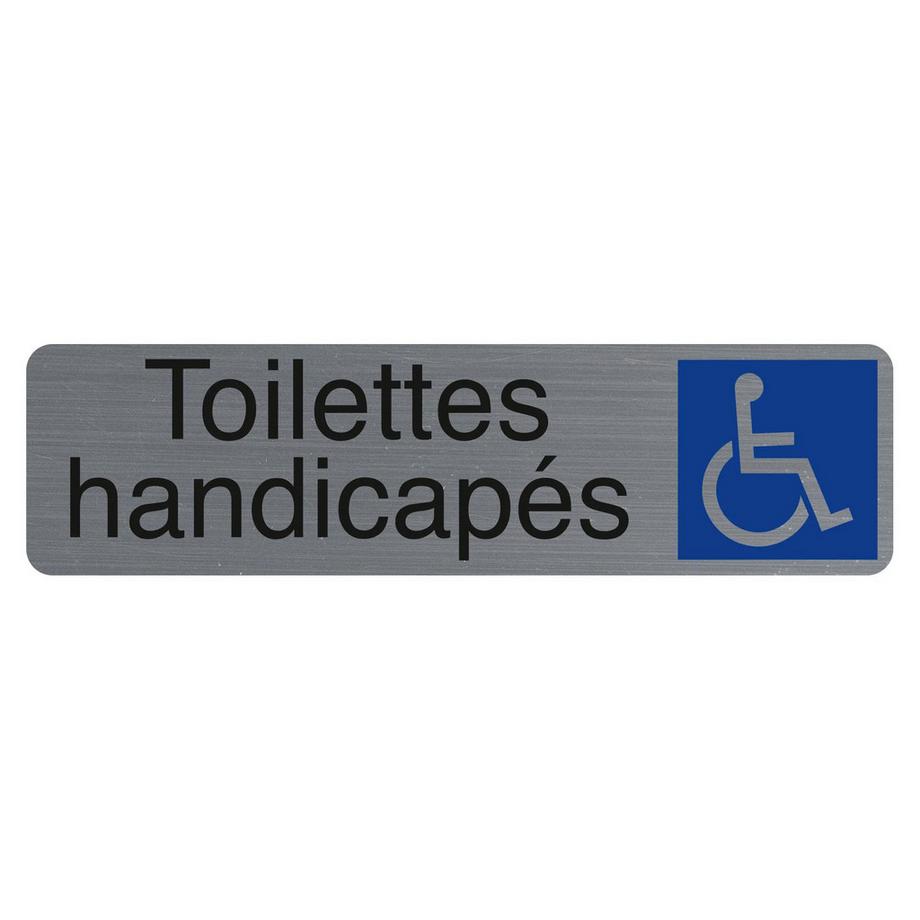 Selbstklebendes Türschild Behinderten WC FR