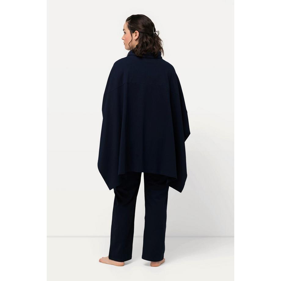 Ulla Popken Loungewear Poncho Oversized Stehkragen Langarm  