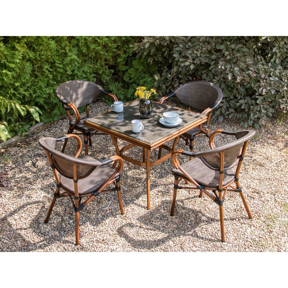 Beliani Gartentisch aus Aluminium  CASPRI II  