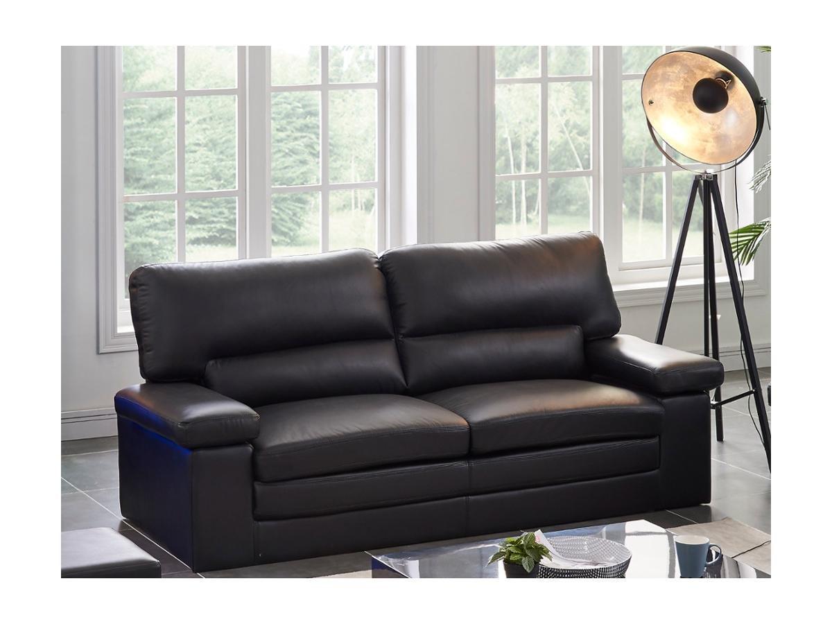 Vente-unique Couchgarnitur Leder 3+2 MIMAS Büffelleder  