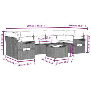 VidaXL Garten sofagarnitur poly-rattan  