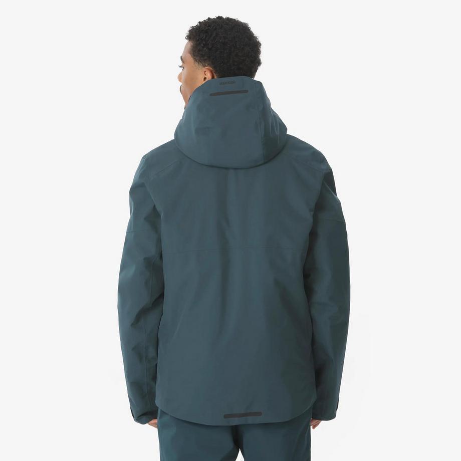 QUECHUA  Veste de ski et de snowboard imperméable homme, 500 vert foncé 