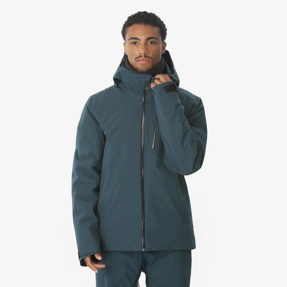 QUECHUA  Veste de ski et de snowboard imperméable homme, 500 vert foncé 