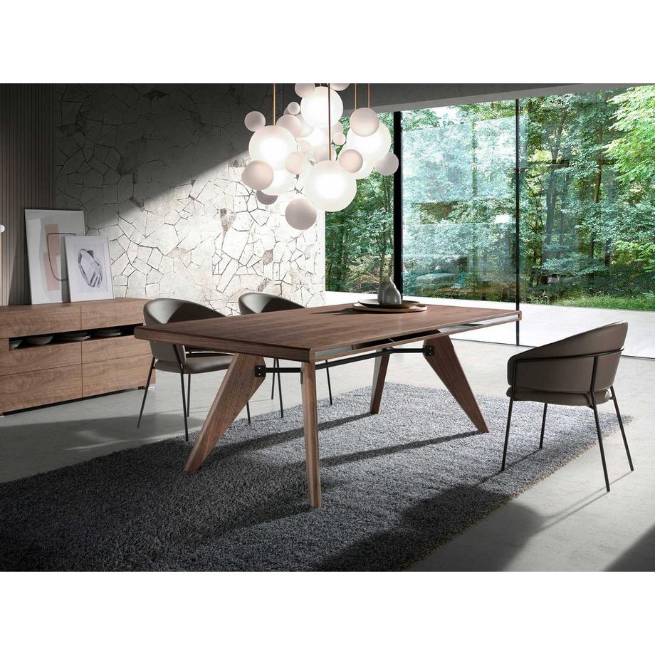 ANGEL CERDA Esstisch Rechteckig Walnuss aus walnussfarbenes Holz  