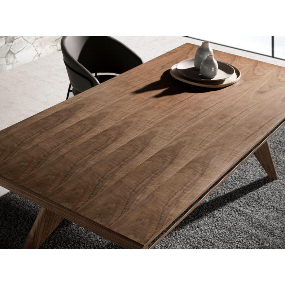 ANGEL CERDA Esstisch Rechteckig Walnuss aus walnussfarbenes Holz  