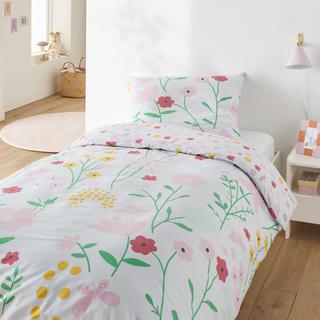 SO'HOME Parure de lit Fleurs avec taie d'oreiller rectangulaire  