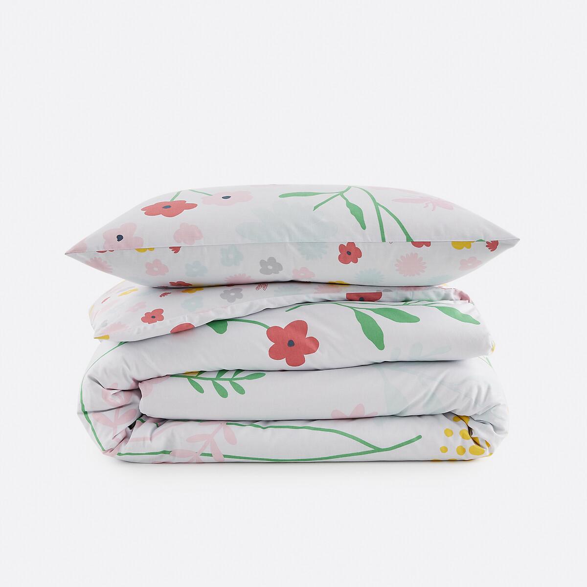 SO'HOME Parure de lit Fleurs avec taie d'oreiller rectangulaire  