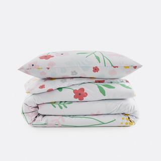 SO'HOME Parure de lit Fleurs avec taie d'oreiller rectangulaire  