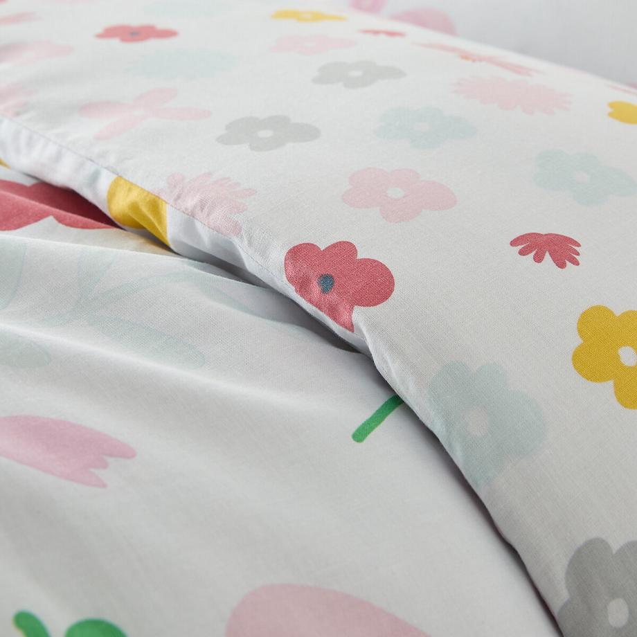 SO'HOME Parure de lit Fleurs avec taie d'oreiller rectangulaire  