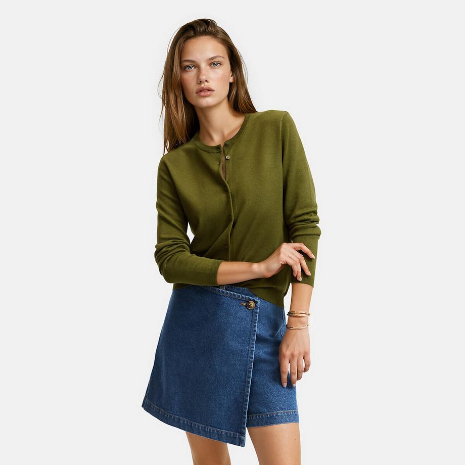 Geknöpfte Strickjacke