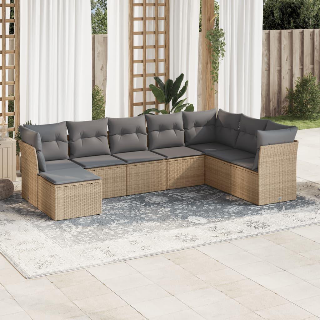 VidaXL set divano da giardino Polirattan  