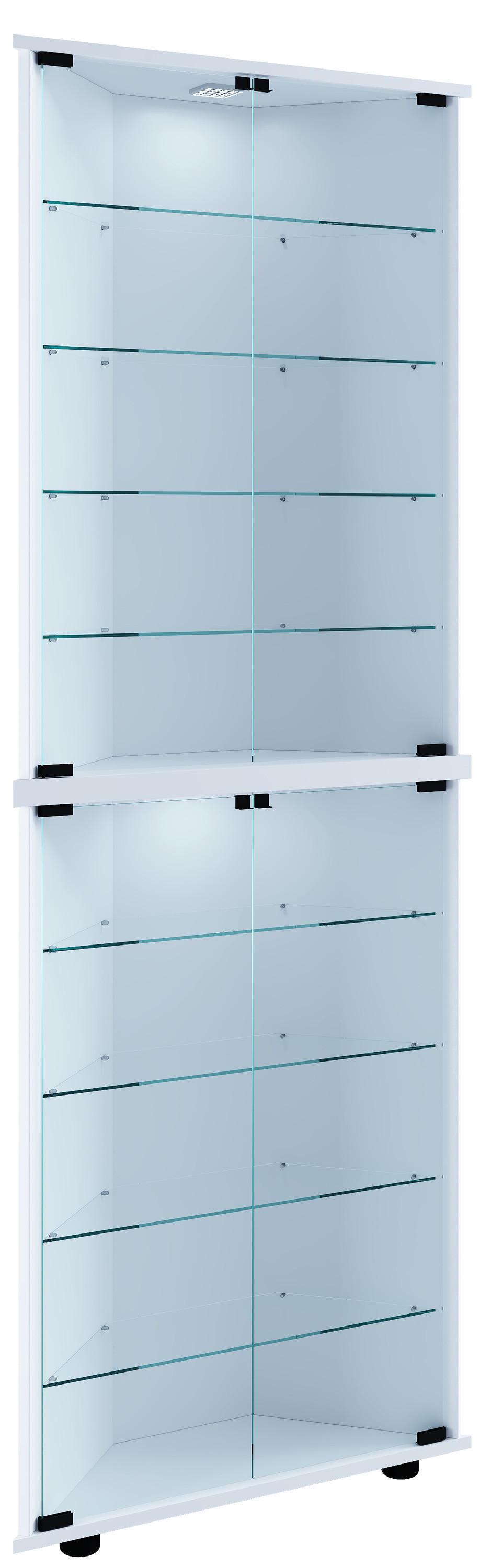 VCM Bois verre vitrine vitrine de collection en verre vitrine d'angle vitrine stand Vecko XL  