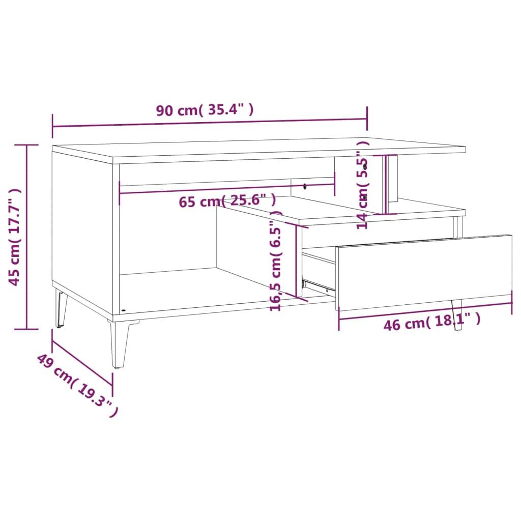 VidaXL Table basse bois d'ingénierie  