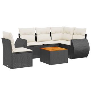 VidaXL set divano da giardino Polirattan  