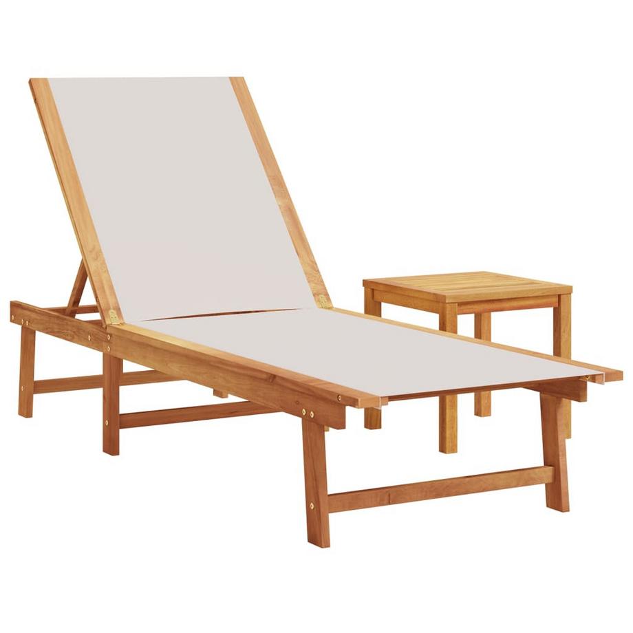 VidaXL Chaise longue bois d'acacia  