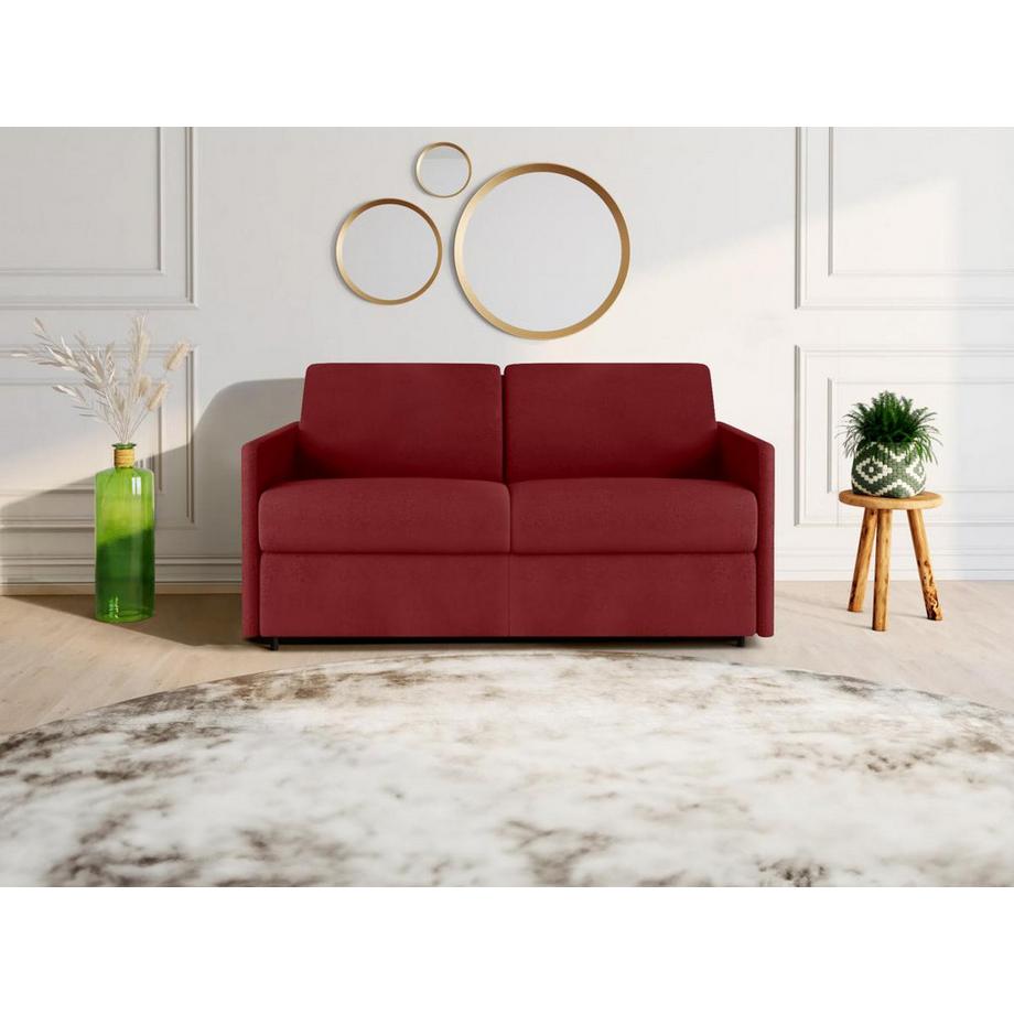 Vente-unique Schlafsofa 2Sitzer Stoff Liegefläche Matratzen CALIFE  