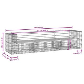 VidaXL Banc de jardin bois  