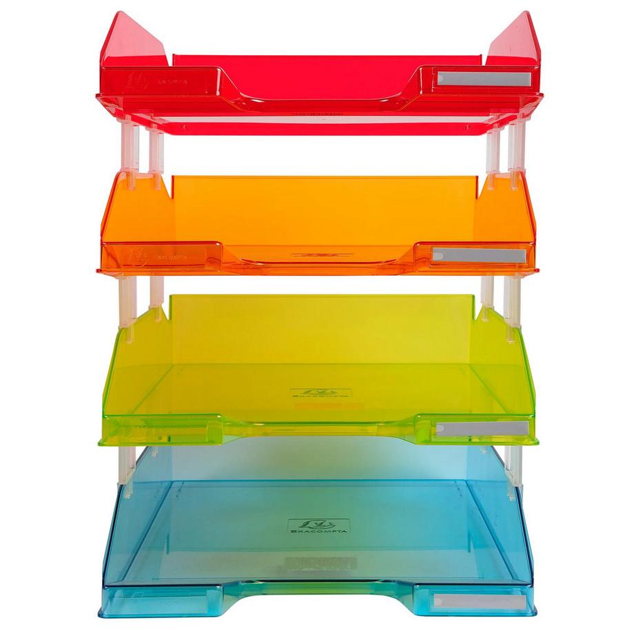 Exacompta Set 4 Vaschette portacorrispondenza Combo Midi Linicolor  