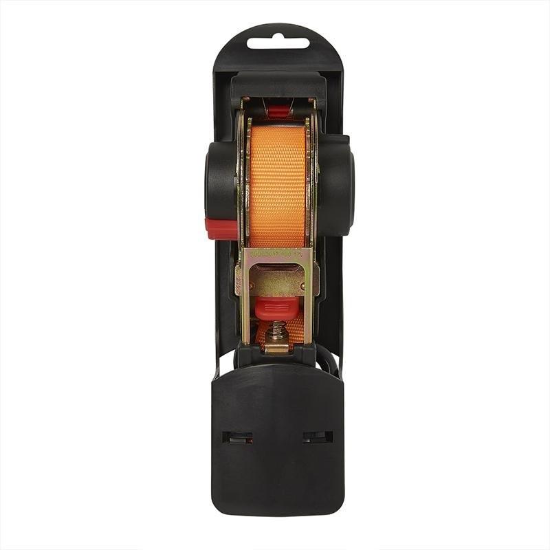 Pricenet  Sangle d'arrimage à cliquet + 2 crochets 350cm 320kg auto-rétractable 