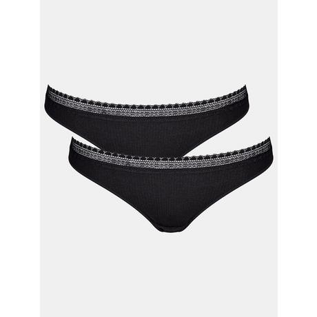 sloggi Go Ribbed Brazil Slips 2er-Pack  