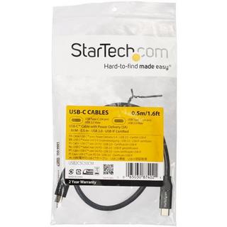 STARTECH.COM  USB2C5C50CM cavo USB 0,5 m USB 2.0 USB C Nero 