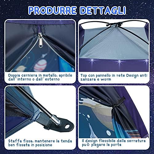 Activity-board Tenda da Gioco per Bambini Interno Esterno Tema Spaziale  