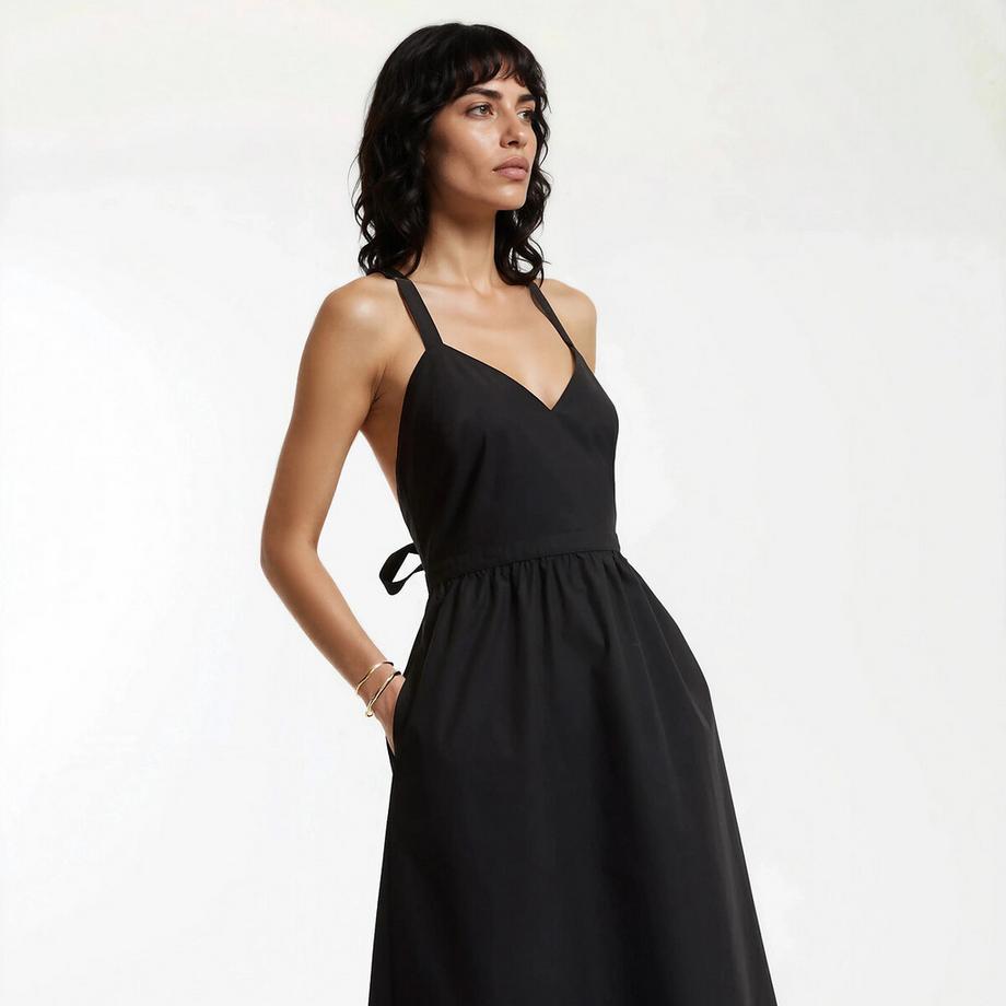 La Redoute Collections Langes V-Ausschnitt Trägerkleid  