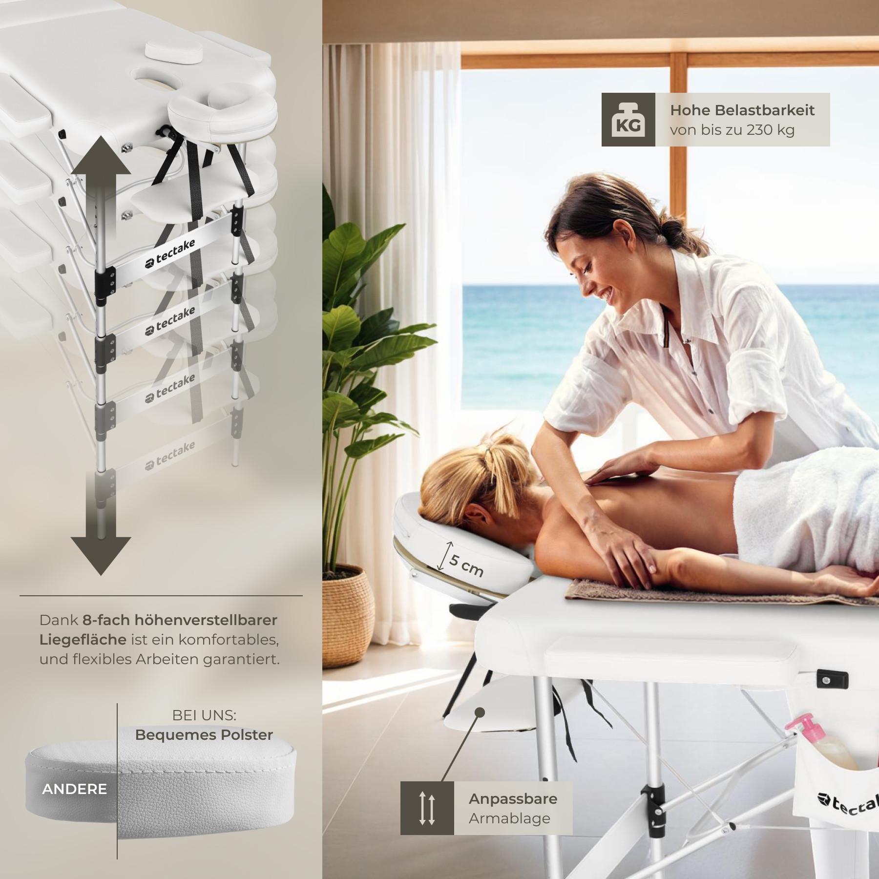 Tectake Table de massage pliable PHUKET  