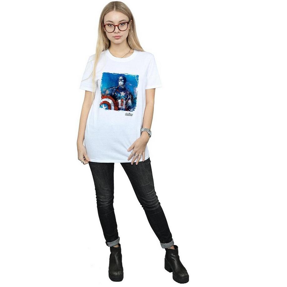 MARVEL Captain America Avengers T-Shirt Stampata  