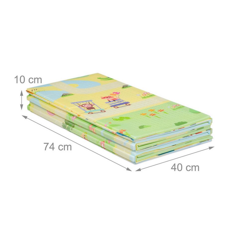 Northix Faltbare Spielmatte Tiere, Straße, ABC  