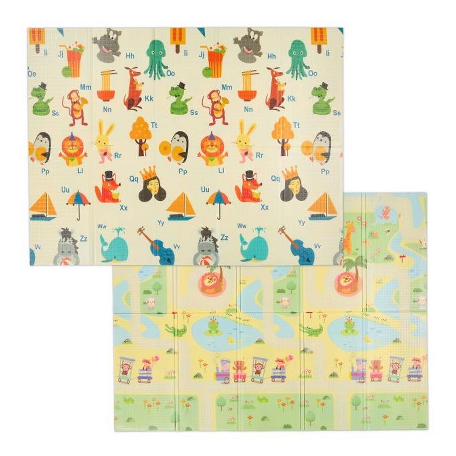 Tappetino da gioco pieghevole Animali, strada, ABC