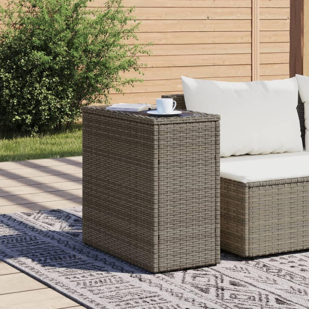 VidaXL Table d'appoint de jardin rotin synthétique  