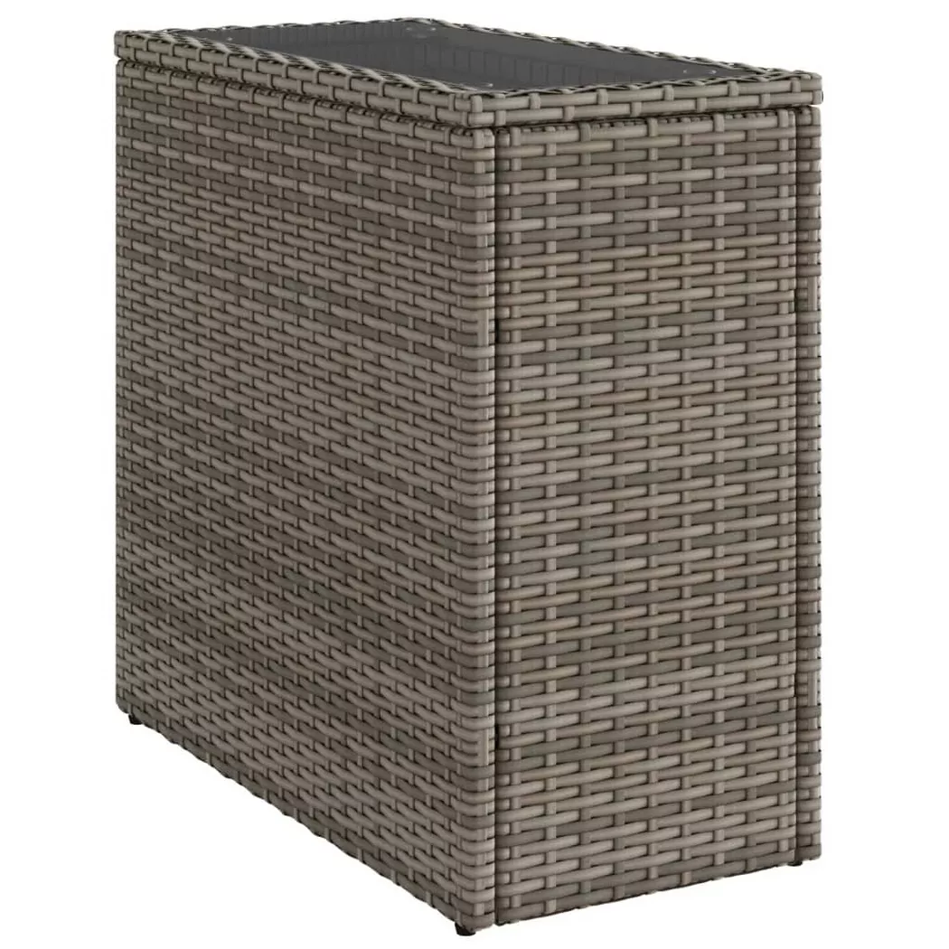VidaXL - tavolino da giardino Polirattan, One Size, Grigio