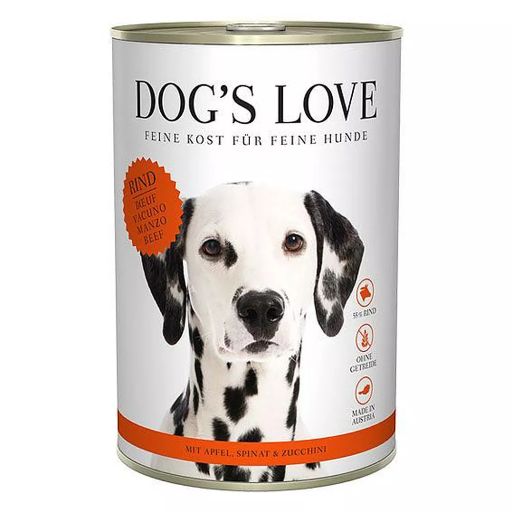 Dog's Love Rind Apfel + Spinat 400g