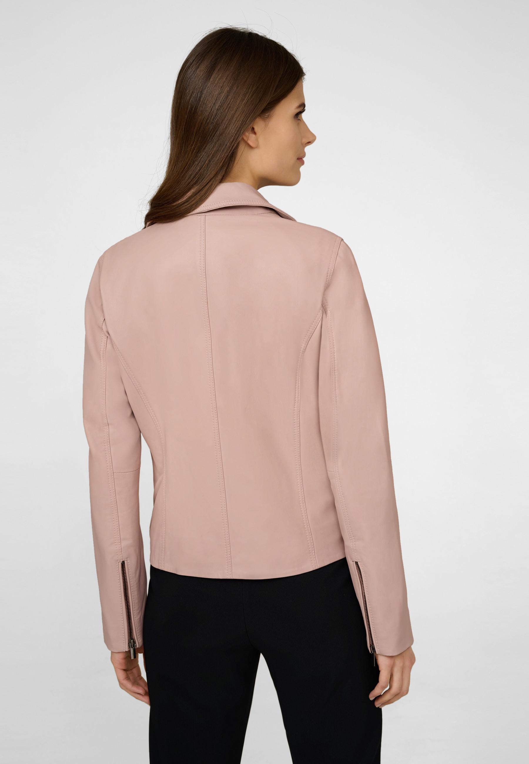 RICANO  Veste en cuir s Amelie, style classique avec col revers 