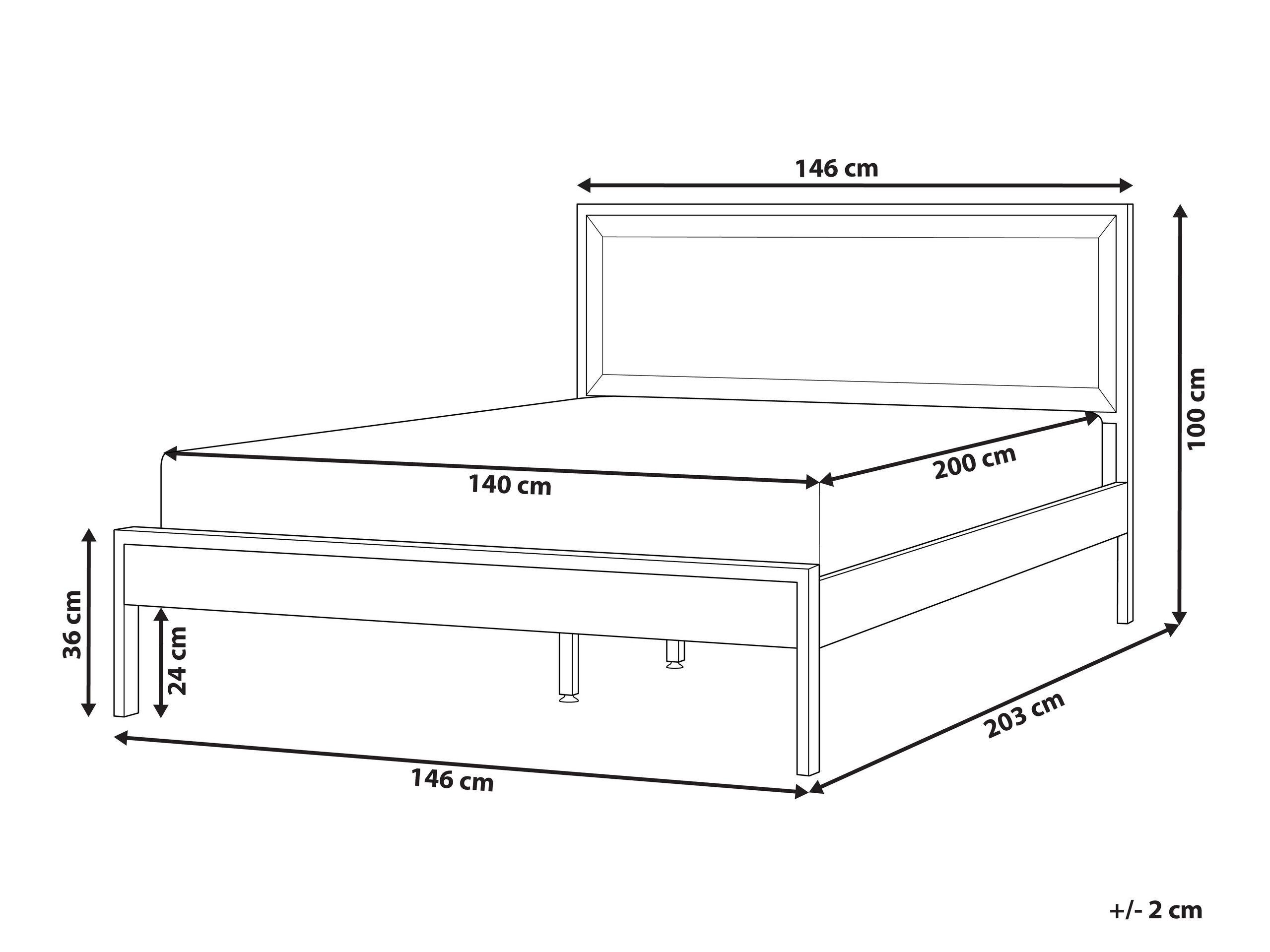 Beliani Bett mit Lattenrost aus MDF-Platte Klassisch ERVILLERS  