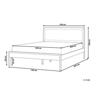 Beliani Bett mit Lattenrost aus MDF-Platte Klassisch ERVILLERS  