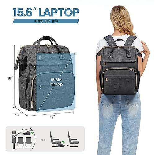 Only-bags.store Zaino impermeabile per laptop da 15.6 pollici con porta di ricarica USB  
