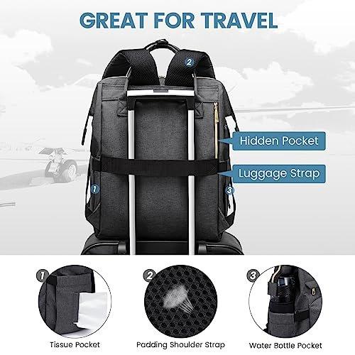 Only-bags.store Zaino impermeabile per laptop da 15.6 pollici con porta di ricarica USB  