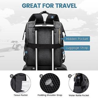 Only-bags.store Zaino impermeabile per laptop da 15.6 pollici con porta di ricarica USB  