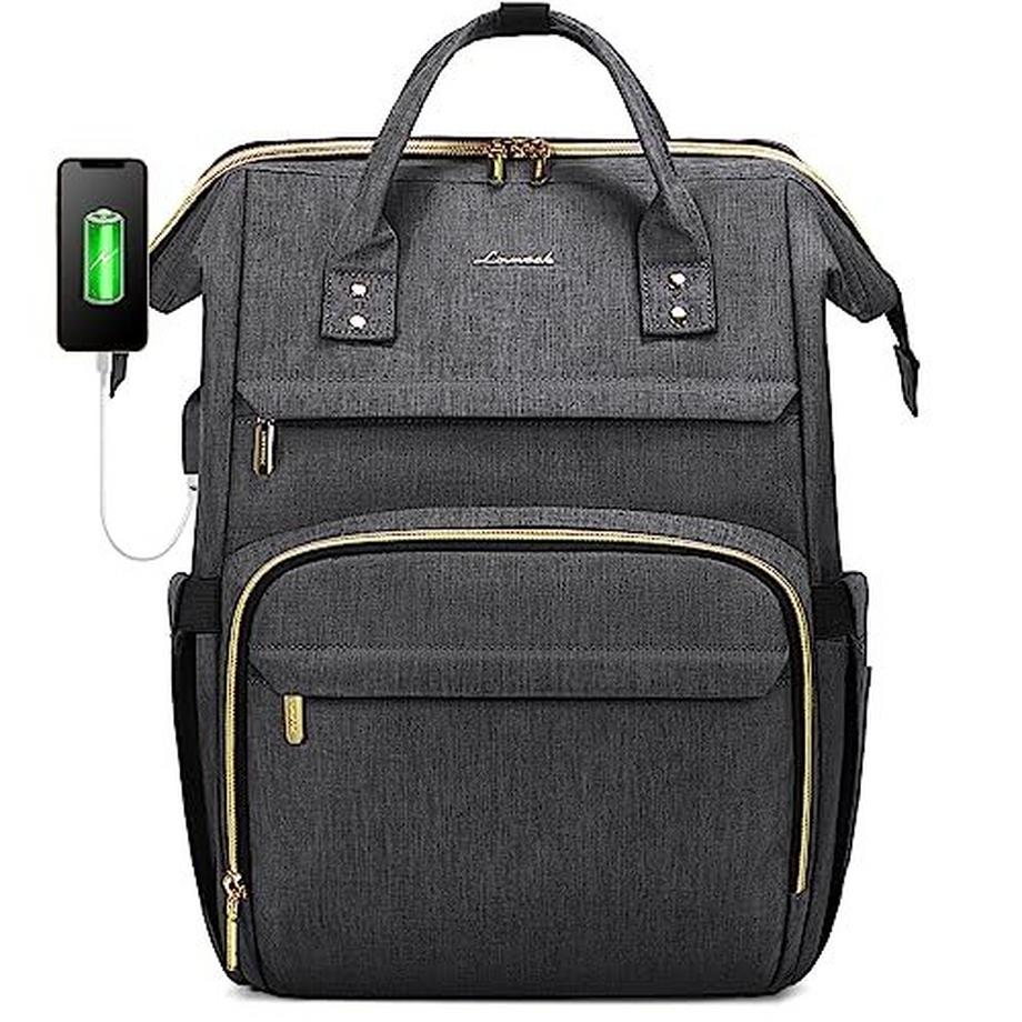 Rucksack, Wasserdichter 15.6 Zoll Laptop Schulrucksack mit USB Ladeanschluss, Großer Reiserucksack