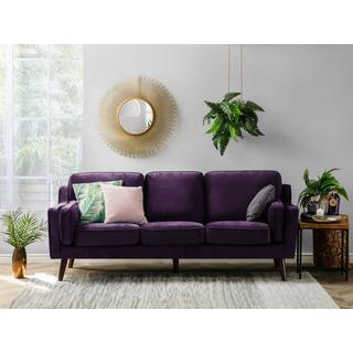 Beliani 3 Sitzer Sofa aus Samtstoff Modern LOKKA  