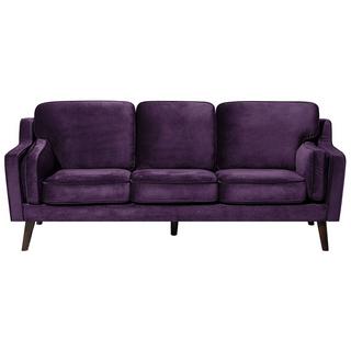 Beliani 3 Sitzer Sofa aus Samtstoff Modern LOKKA  