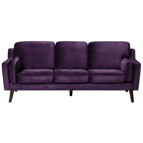 Beliani 3 Sitzer Sofa aus Samtstoff Modern LOKKA  