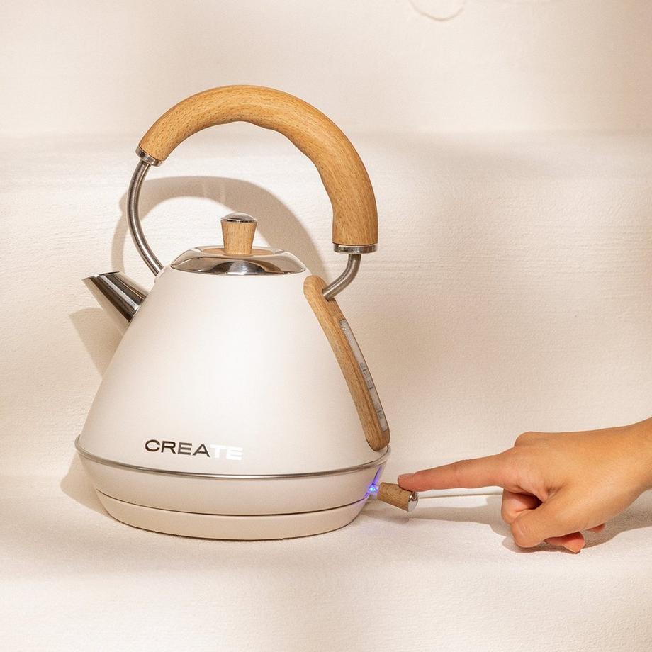 CREATE KETTLE RETRO M - Wasserkocher 1 L vanille  