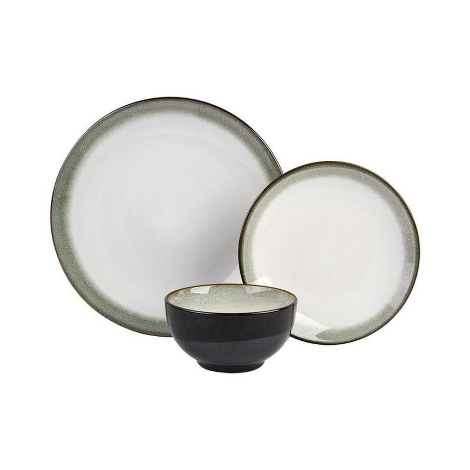 Sia  Servizio piatti in grès pezzi kaki e avorio ALGA della marca SIA 